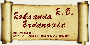 Roksanda Brdanović vizit kartica